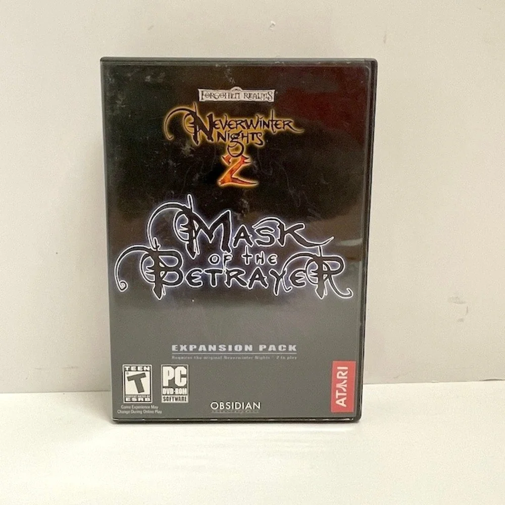 Vintage Neverwinter Nights 2 Mask of the Betrayer Atari Windows XP Untested 2007